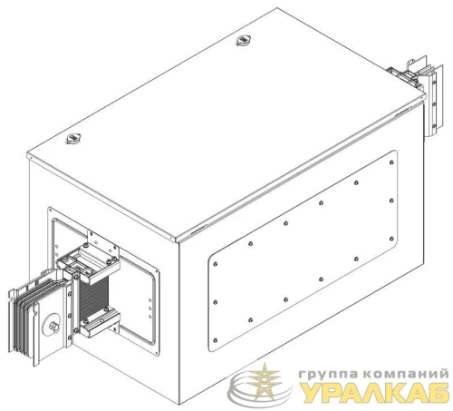 Секция центральная питающая 630А Al 3L+N+PER НК IP55 тран. IEK LB-0630A4-25-F-GC детальная картинка