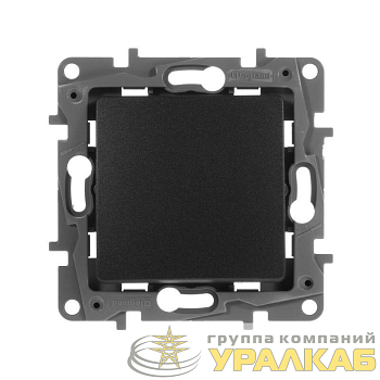 Переключатель 1-кл. СП Etika 10А IP20 250В 10AX авт. зажимы механизм антрацит Leg 672605