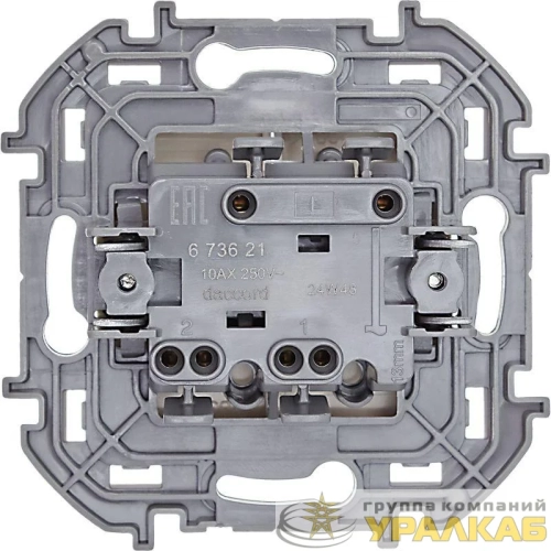 Выключатель 2-кл. Inspiria 10А IP20 250В 10AX механизм сл. кость IEK 673621 детальная картинка