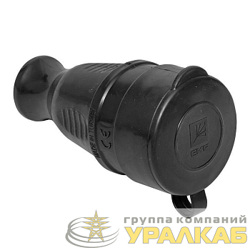 Розетка переносная 16А IP44 230В 2P+PE с защ. крышкой каучук PROxima EKF RPS-012-16-230-44-r