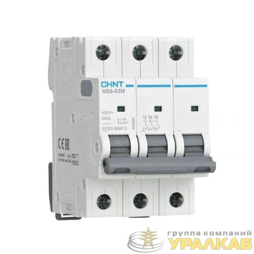 Выключатель автоматический NB8-63M 3п 50А 12In (D) (R) CHINT 