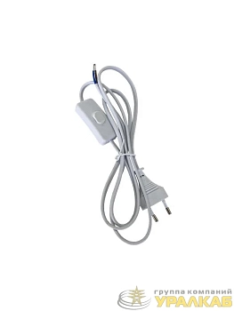 Провод с евроштекером с выключателем 1.8м 2х05кв.мм 2.5А бел. Duwi 