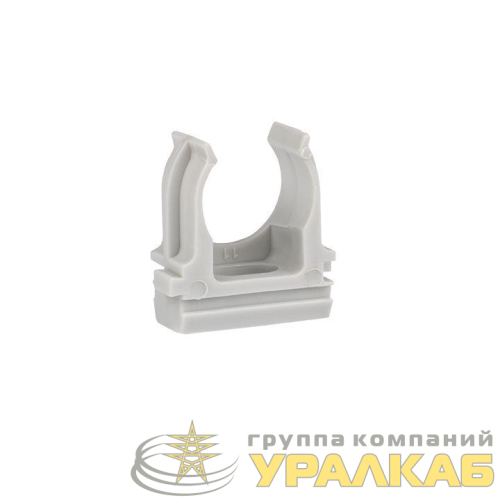 Держатель для труб (клипса) d16мм сер. (уп.100шт) Plast EKF derj-z-16n детальная картинка