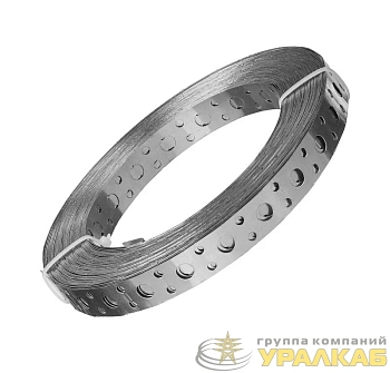 Лента перфорированная прямая 12х0.7 цинк 25м Zitar 141978