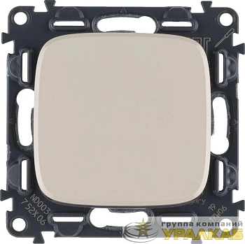 Переключатель 1-кл. СП Valena Allure 10А IP20 250В 10AX с лицев. панелью безвинтов. зажимы механизм сл. кость Leg 752806