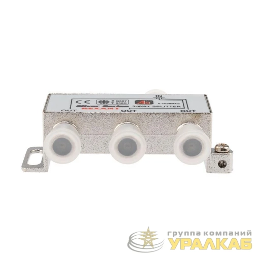 Делитель ТВ "краб" х3+4шт.F "BOX" 5-1000 МГц "Silver" Rexant 05-6102 детальная картинка