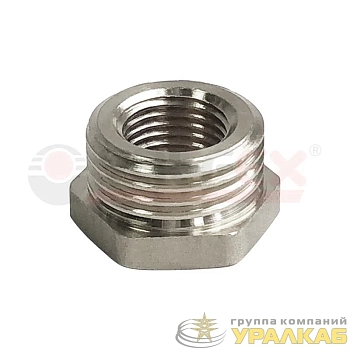 Футорка никелированная НР 3/8дюйм-ВР 1/4дюйм (700/10) VALFEX VF.581.N.038.014