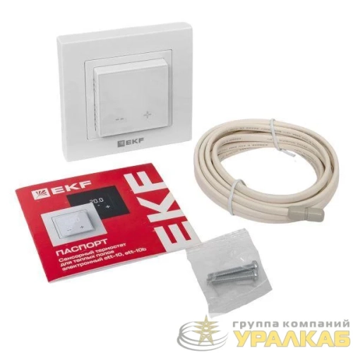 Термостат для теплых полов электронный 16А 230В бел. EKF 