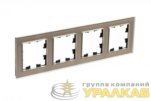 Рамка 4-м AtlasDesign Nature стекло шампань SE ATN320504 детальная картинка
