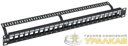 Патч-панель модульная 1U UTP. 24 порта ITK 
