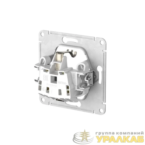 Розетка AtlasDesign 16А с заземл. быстрозажим. клем. механизм сталь SE 