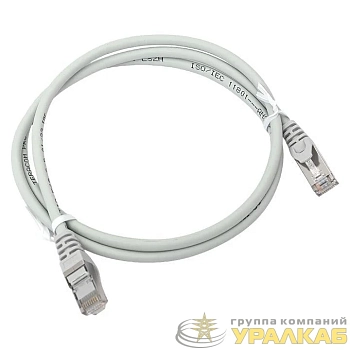 Патч-корд кат.5E FTP экранир. LSZH сер. 1.0м TERACOM PRO EKF TRP-5EFTP-LSH-1M-GY
