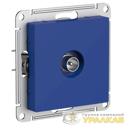 Розетка телевизионная проходная TV AtlasDesign 4дБ механизм аквамарин SE 