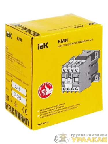 Контактор КМИ-11210 12А 230В/АС3 1НО IEK KKM11-012-230-10 детальная картинка