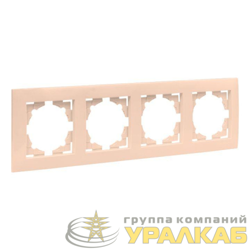 Рамка 4-м Валенсия крем. PROxima EKF EWM-G-304-20 детальная картинка