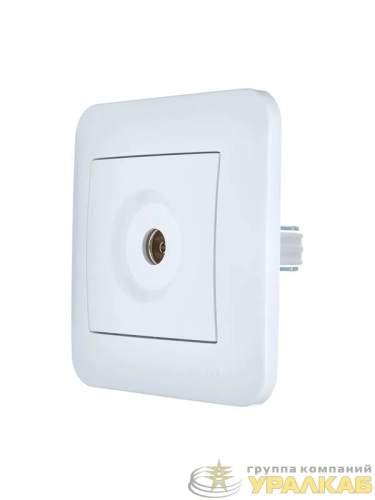 Розетка телевизионная проходная TV СП ASTI IP20 в сборе бел. LEZARD 7081-0202-129 детальная картинка