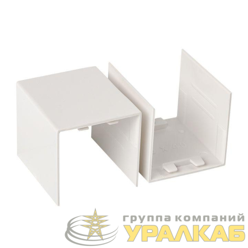 Соединитель 40х40 бел. Plast PROxima (уп.4шт) EKF conw-40-40x4 детальная картинка