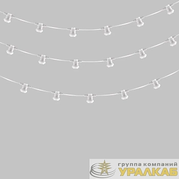 Гирлянда "Белт Лайт" 2жил. 50м шаг 20см 250 патронов E27 IP65 бел. круглый провод Neon-Night 331-244