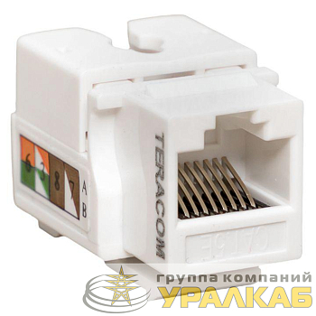 Модуль Keystone RJ45 кат.5E неэкранир. 110 IDC 90град. бел. TERACOM PRO EKF TRP-KSTN-90D-5EUTP-WH