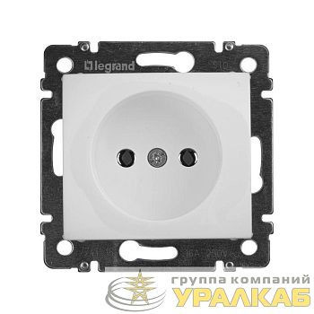 Механизм розетки 1-м СП Valena 16А IP21 без заземл. на винтах бел. Leg 774416