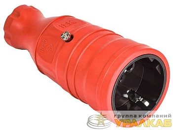 Розетка переносная OMEGA РБп14-1-0м IP20 красн. IEK OM-KR20-16-20-P1-00-K04