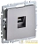 Розетка компьютерная СП RJ45 кат.5E BRITE РК10-БрС механизм сталь IEK BR-K10-1-K46