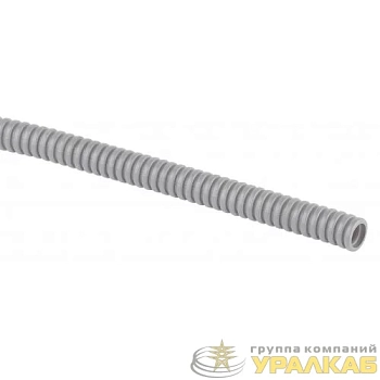 Труба гофрированная ПВХ легкая d16мм с протяжкой сер. (уп.10м) Эра 