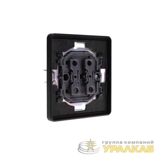 Выключатель 2-кл. СП ROUND MIELE 10А оникс Kranz 