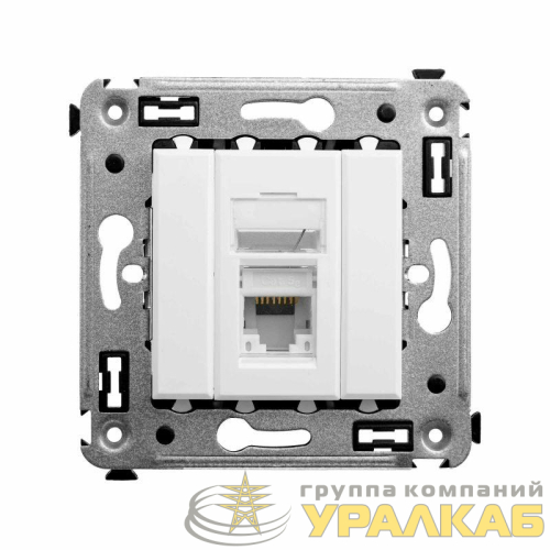 Розетка компьютерная 1-м СП Avanti "Белое облако" RJ45 кат.5E DKC 4400463 детальная картинка