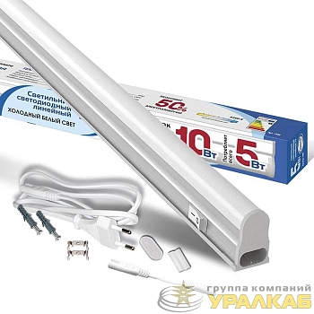 Светильник светодиодный ILED-COCB-СПБТ5-300-5-450-230-6.5-IP40 5Вт 6500К IP40 450лм 230В 300мм СПБ Т5 линейный IONICH 1566