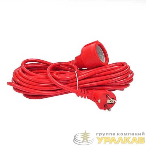 Удлинитель-шнур 1х10м с заземл. 10А IP20 2.2кВт ПВС 3х1 DOMTOK 