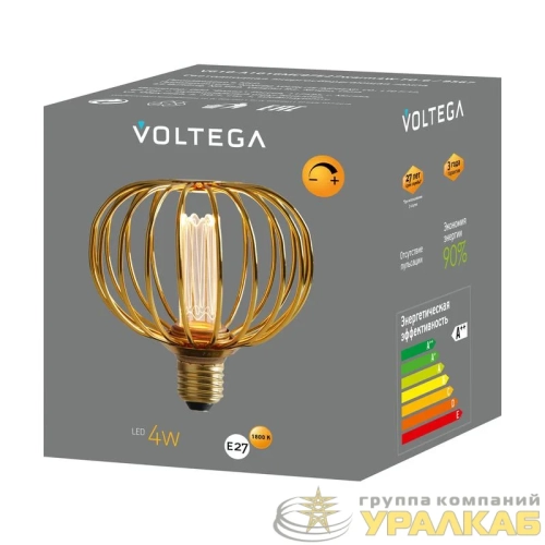 Лампа светодиодная Loft Led A101GMC97 4Вт 1800К E27 DIM Voltega 8567 детальная картинка