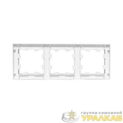 Рамка 3-м Эпика пластик алюм. EKF 