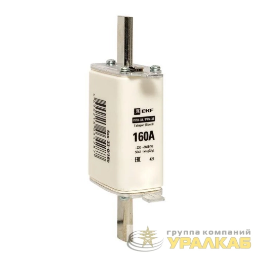 Вставка плавкая ППН-33 160/160А габарит 0 PROxima EKF fus-33-0/160 детальная картинка
