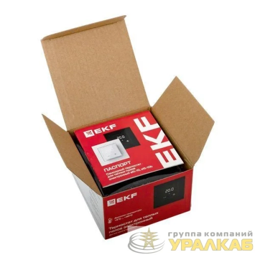 Термостат электронный 16А 230В для теплых полов черн. EKF 