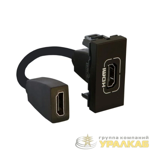 Розетка 1мод. HDMI Mosaic со шнуром черн. Leg 079478L детальная картинка