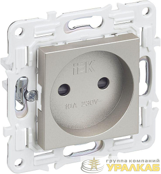 Розетка SKANDY 10А без заземл. защ. шторки SK-R01Sh шампань IEK SK-R13-10-K37
