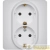 Розетка Inspiria 16А 250В 2х2P+E немецк. стандарт бел. IEK Розетка Inspiria 16А 250В 2х2P+E немецк. стандарт бел. IEK