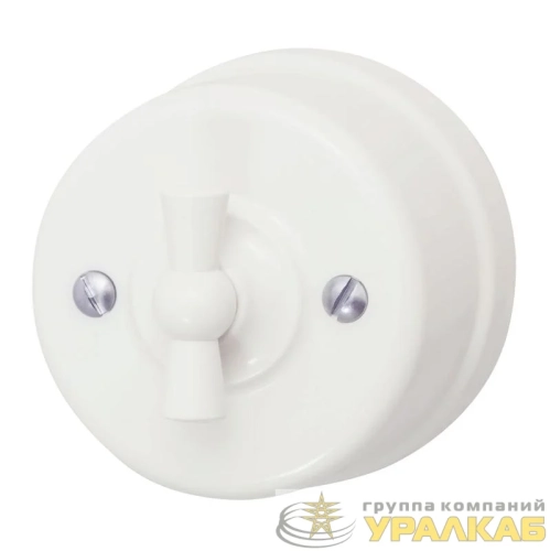 Выключатель 1-кл. ретро пластик сл. кость Bironi 