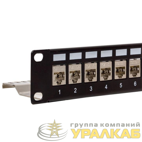 Патч-панель модульная 19дюйм 1U экранир. 24 порта с органайзером (пустая) TERACOM PRO EKF TRP-MODP-FTP-1U24