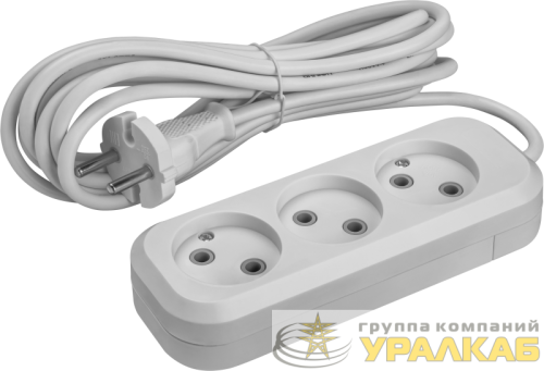Удлинитель 3х2м без заземл. 10А IP20 90 507 OPE-S-03-200-X-2x1 бел. ОНЛАЙТ 