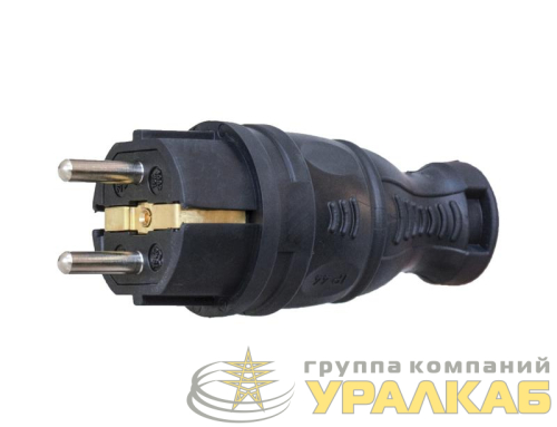 Вилка прямая 16А с заземл. каучук TOKOV ELECTRIC TKE-C05-KV-Z