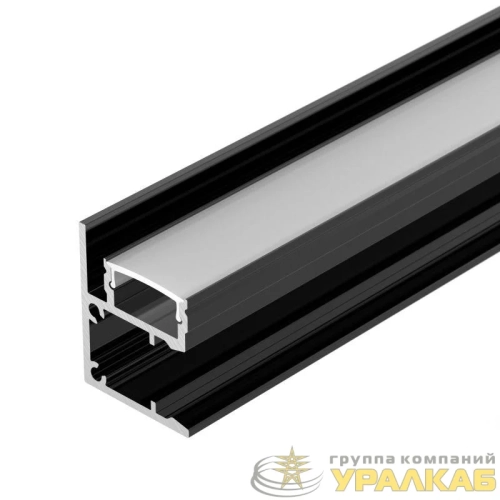 Профиль WALL-2228-2000 ANOD BLACK L2000 алюм. Arlight 