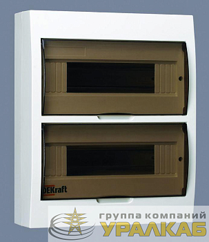 Корпус навесной ЩРН-П-24 24мод. IP41 пластик. DEKraft 