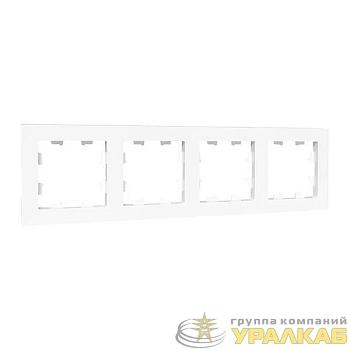 Рамка 4-м Эпика пластик бел. EKF 