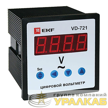 Вольтметр цифровой VD-721 на панель 72х72 однофазный EKF vd-721