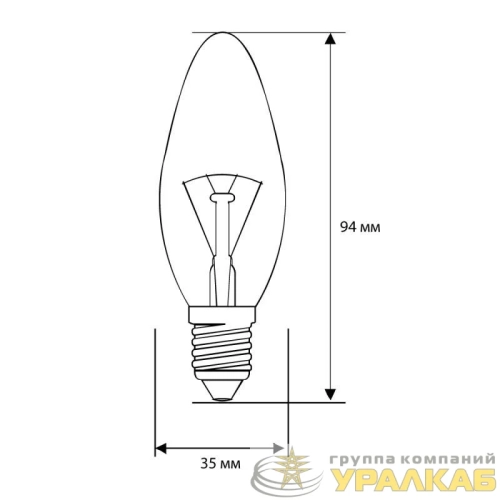 Лампа накаливания MIC B CL 60Вт E27 Camelion 9871