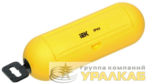 Бокс для защиты кабельного соединения IP44 желт. IEK WBX10-44-K05