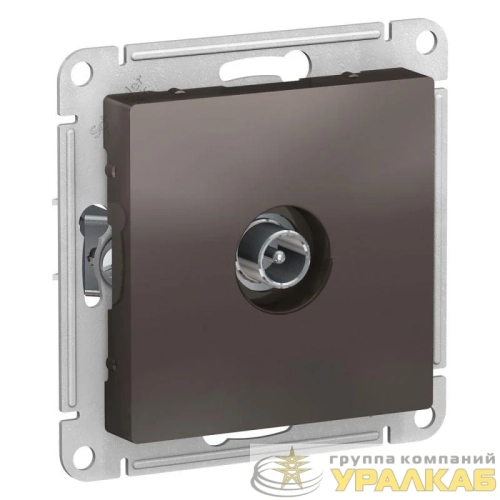 Розетка телевизионная проходная TV AtlasDesign 4дБ механизм мокко SE 