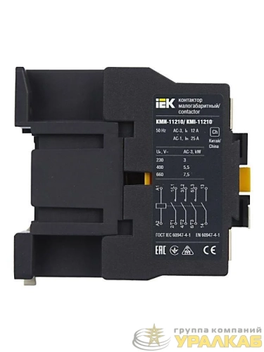 Контактор КМИ-11210 12А 230В/АС3 1НО IEK KKM11-012-230-10 детальная картинка